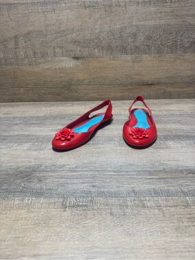 OKA b. Red Floral Slingback Flats